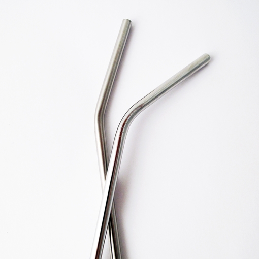 Picture of The Last Straw The Last Straw Bent Stainless Steel Straw, Silver 8.5" 12 Count