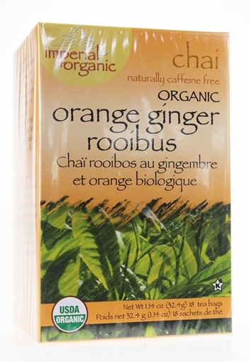 Picture of Uncle Lee's Tea Uncle Lee's Tea Imperial Organic, Orange Ginger Rooibos Chai 18 Bags