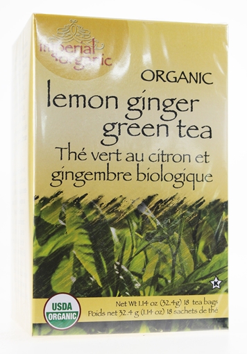 Picture of Uncle Lee's Tea Uncle Lee's Tea Imperial Organic, 100% Organic Lemon Ginger Green Tea 18 Bags