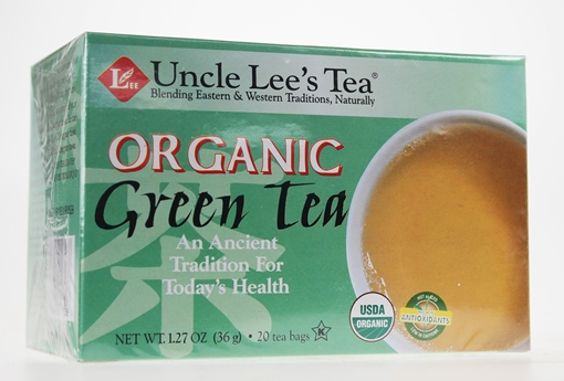 Picture of Uncle Lee's Tea Uncle Lee's Tea Organic Green Tea, 20 Bags