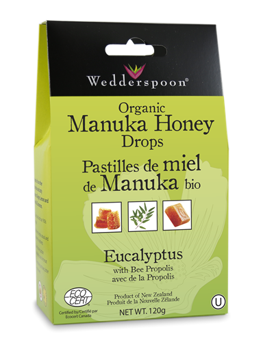 Picture of Wedderspoon Wedderspoon Organic Manuka Honey Drops Eucalyptus, 120g
