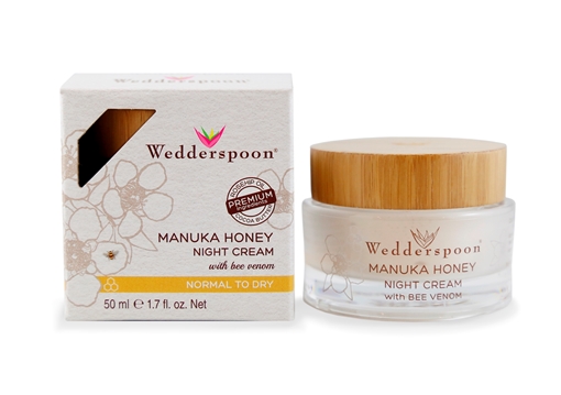 Picture of Wedderspoon Wedderspoon Manuka Honey Night Cream Bee Venom, 50ml