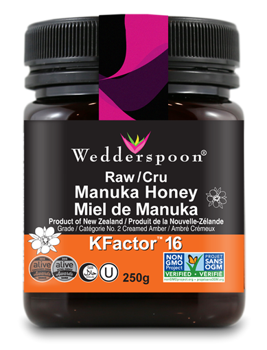 Picture of Wedderspoon Wedderspoon Raw Manuka Honey KFactor 16, 250g