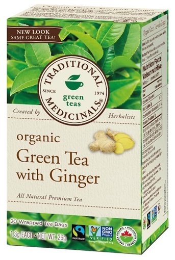 Picture of Traditional Medicinals Traditional Medicinals Organic Green Tea with Ginger, 20 Bags