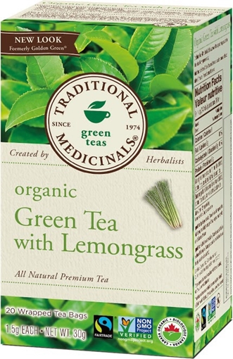 Picture of Traditional Medicinals Traditional Medicinals Organic Green Tea with Lemongrass, 20 Bags