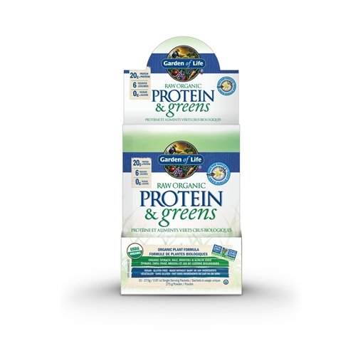 Picture of Garden of Life Garden of Life Raw Protein & Greens Vanilla, (10 Pack) 275g