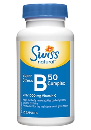 Picture of Swiss Natural Swiss Natural B50 Complex With Vitamin C 1000mg, 60 Caplets