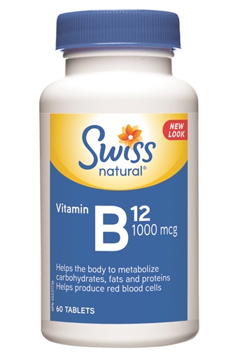 Picture of Swiss Natural Swiss Natural Vitamin B12 1000mcg, 60 Tablets