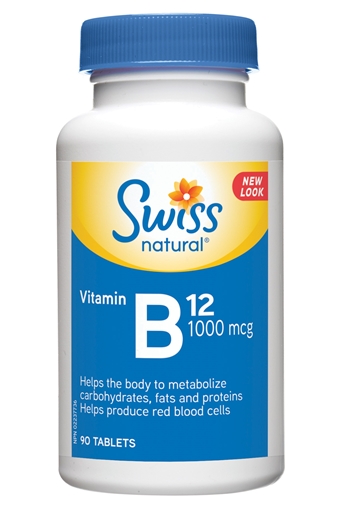 Picture of Swiss Natural Swiss Natural Vitamin B12 1000mcg, 90 Tablets