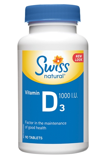 Picture of Swiss Natural Swiss Natural Vitamin D3 1000 I.U., 90 Tablets