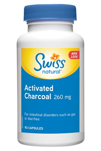 Picture of Swiss Natural Swiss Natural Activated Charcoal 260mg, 90 Capsules
