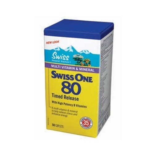 Picture of Swiss Natural Swiss Natural Swiss One 80 Timed Release Multi With B Complex, 50 Caplets