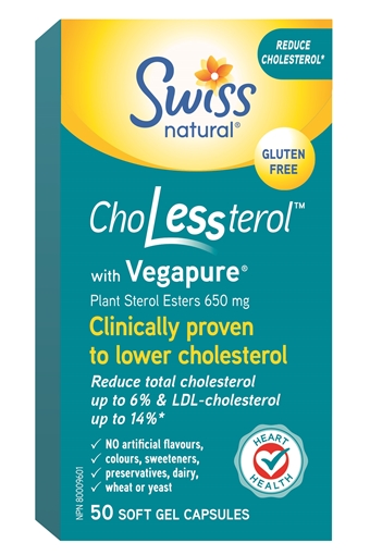Picture of Swiss Natural Swiss Natural ChoLessterol with Vegapure 650mg, 50 Soft Gel Capsules