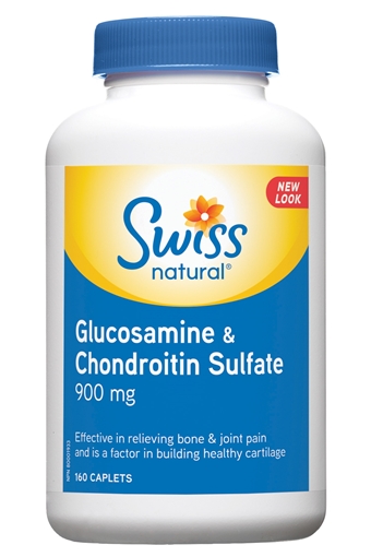 Picture of Swiss Natural Swiss Natural Glucosamine & Chondroitin Sulfate 900mg, 160 Caplets