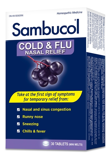 Picture of Sambucol® Sambucol Cold & Flu Nasal Relief, Blackberry 30ct
