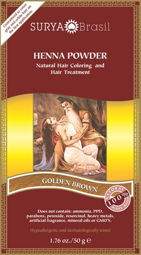 Picture of Surya Brasil Surya Brasil Henna Powder, Golden Brown 50g
