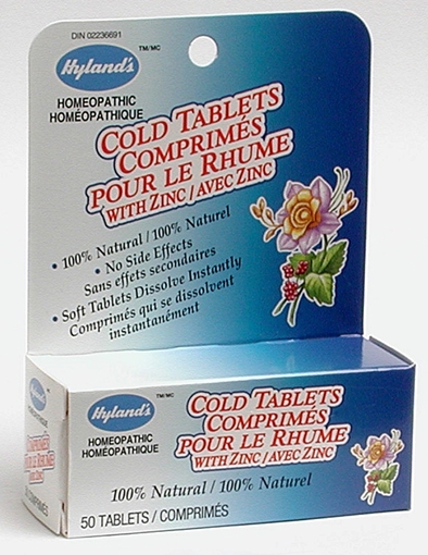 Picture of Hyland's Hyland's Cold Tablets with Zinc Blue Line, 50tabs