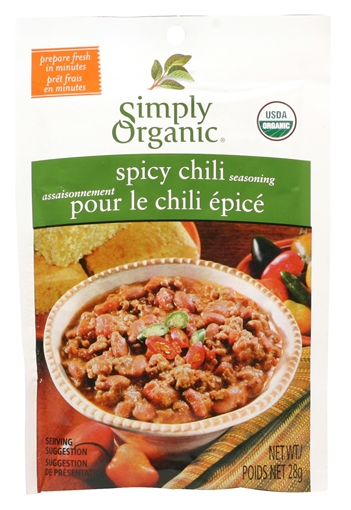 Picture of Simply Organic Simply Organic Vegetarian Chili Seasoning Mix, 28g