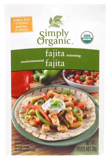 Picture of Simply Organic Simply Organic Fajita Seasoning Mix, 28g