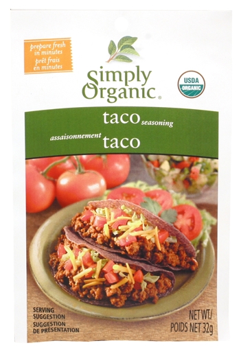 Picture of Simply Organic Simply Organic Taco Seasoning Mix, 32g