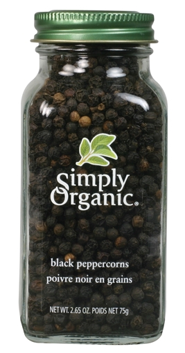 Picture of Simply Organic Simply Organic Peppercorns Black Whole, 75g