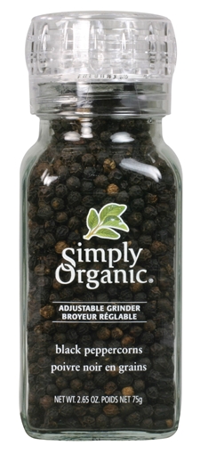 Picture of Simply Organic Simply Organic Black Peppercorn Grinder, 75g