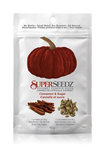 Picture of SuperSeedz SuperSeedz Gourmet Pumpkin Seeds, Cinnamon & Sugar 142g