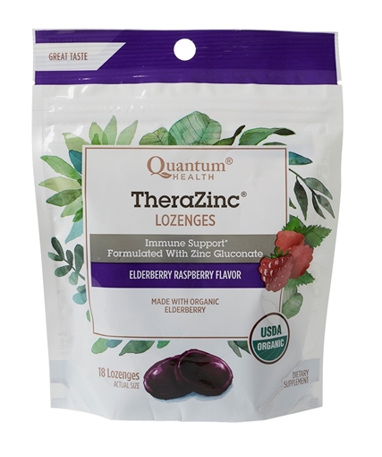 Picture of Quantum Quantum Organic TheraZinc Elderberry Lozenges, 18 count