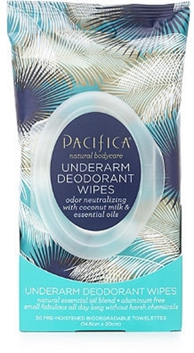 Picture of Pacifica Pacifica Deodorant Wipes, Coconut 30 Count