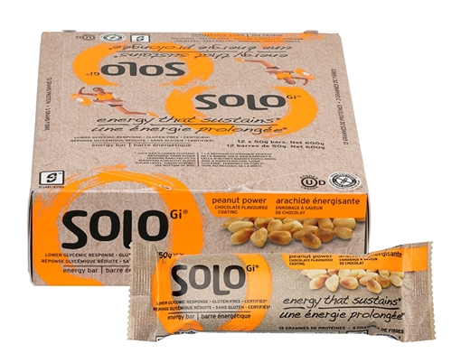 Picture of Solo GI Nutrition Solo Bar, Peanut Power 12x50g