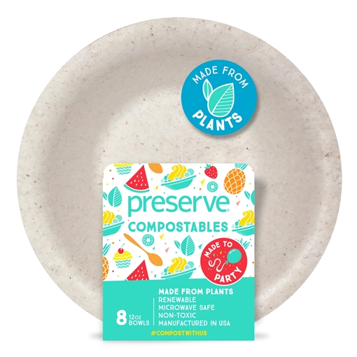 Picture of Preserve by Recycling Preserve by Recycling Compostables Bowls, Natural 8 Count