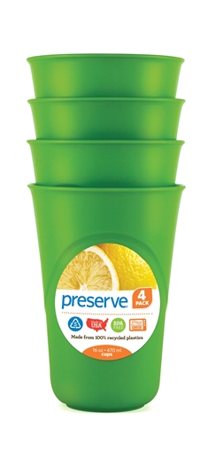 Picture of Preserve by Recycling Preserve by Recycling Everyday Cups, Apple Green 470ml