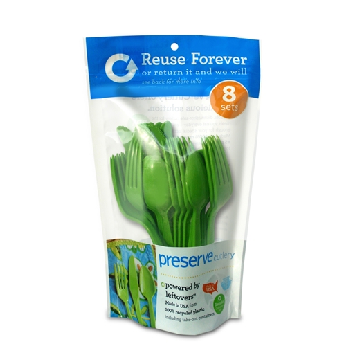 Picture of Preserve by Recycling Preserve by Recycling Cutlery, Apple Green 24 Count