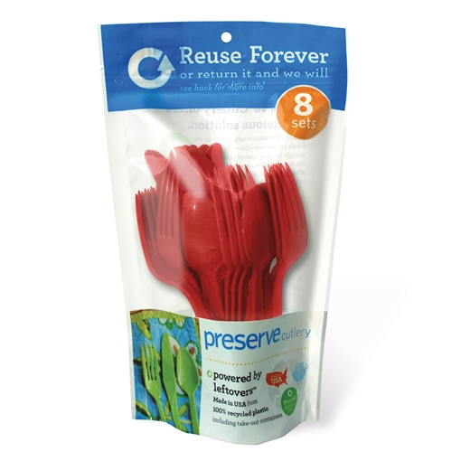 Picture of Preserve by Recycling Preserve by Recycling Cutlery, Pepper Red 24 Count