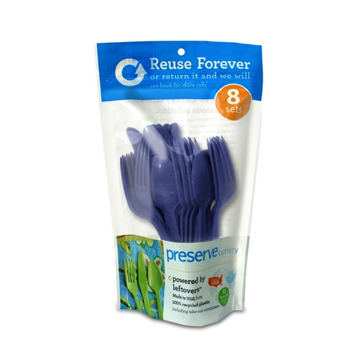 Picture of Preserve by Recycling Preserve by Recycling Cutlery, Midnight Blue 24 Count