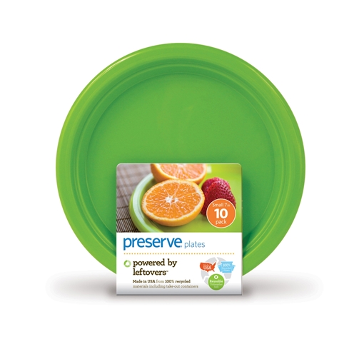 Picture of Preserve by Recycling Preserve by Recycling Plateware - Small, Apple Green 10 Count