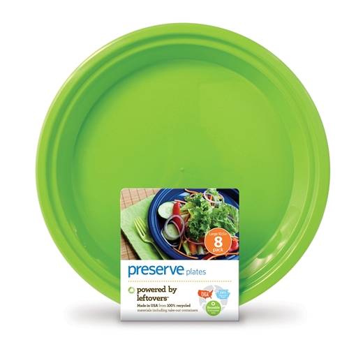Picture of Preserve by Recycling Preserve by Recycling Plateware - Large, Apple Green 8 Count