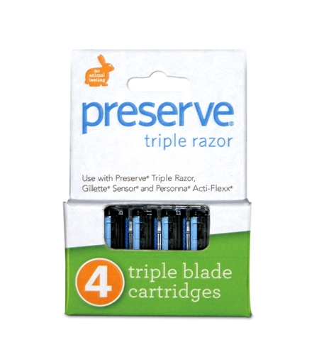 Picture of Preserve by Recycling Preserve by Recycling Triple-Blade Replacement, 4-Pack Set