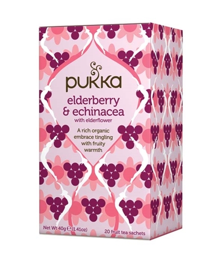 Picture of Pukka Teas Pukka Teas Elderberry and Echinacea with Elderflower Tea, 20 Bags