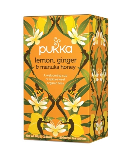 Picture of Pukka Teas Pukka Teas Lemon Ginger Manuka Honey Tea, 20 Bags