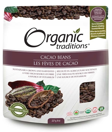 Picture of Organic Traditions Organic Traditions Cacao Beans, 227g