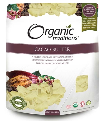 Picture of Organic Traditions Organic Traditions Cacao Butter, 454g