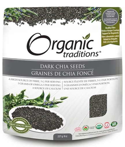 Picture of Organic Traditions Organic Traditions Chia Seeds, Dark Whole 227g