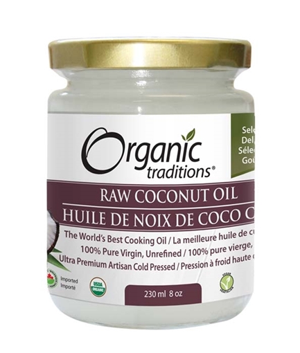 Picture of Organic Traditions Organic Traditions Coconut Oil, Raw Extra Virgin Unrefined 230ml