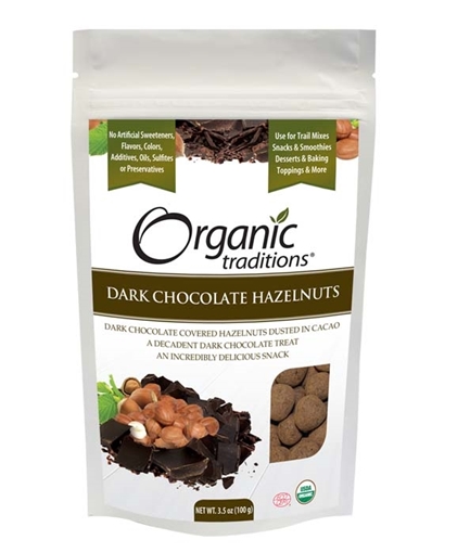 Picture of Organic Traditions Organic Traditions Hazelnuts, Dark Chocolate 100g