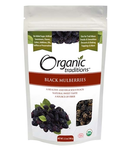 Picture of Organic Traditions Organic Traditions Dried Mulberries, Black 100g