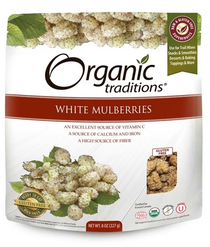 Picture of Organic Traditions Organic Traditions Dried Mulberries, White 227g