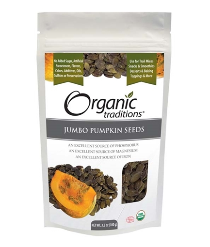Picture of Organic Traditions Organic Traditions Pumpkin Seeds, Jumbo 100g