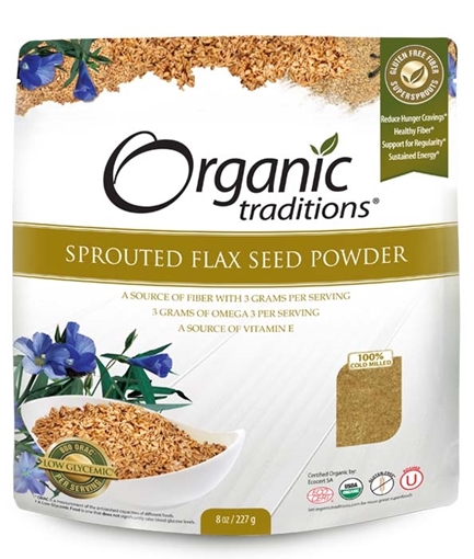 Picture of Organic Traditions Organic Traditions Sprouted Flax Powder, 227g