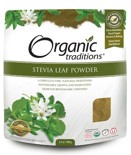 Picture of Organic Traditions Organic Traditions Green Leaf Stevia Powder, 100g